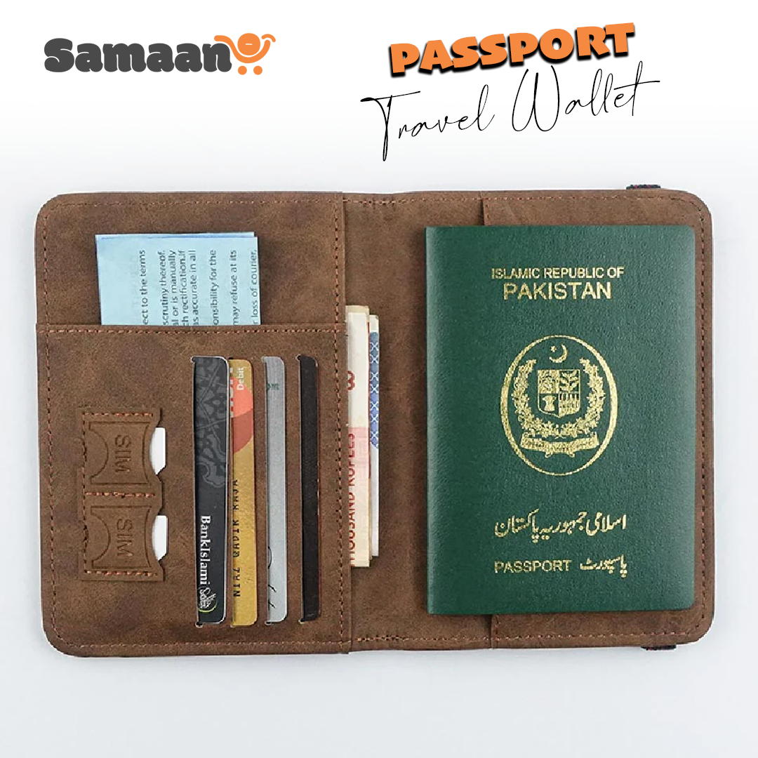 Portable travel passport holder