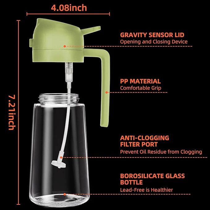2-in-1 Glass Oil Sprayer Dispenser