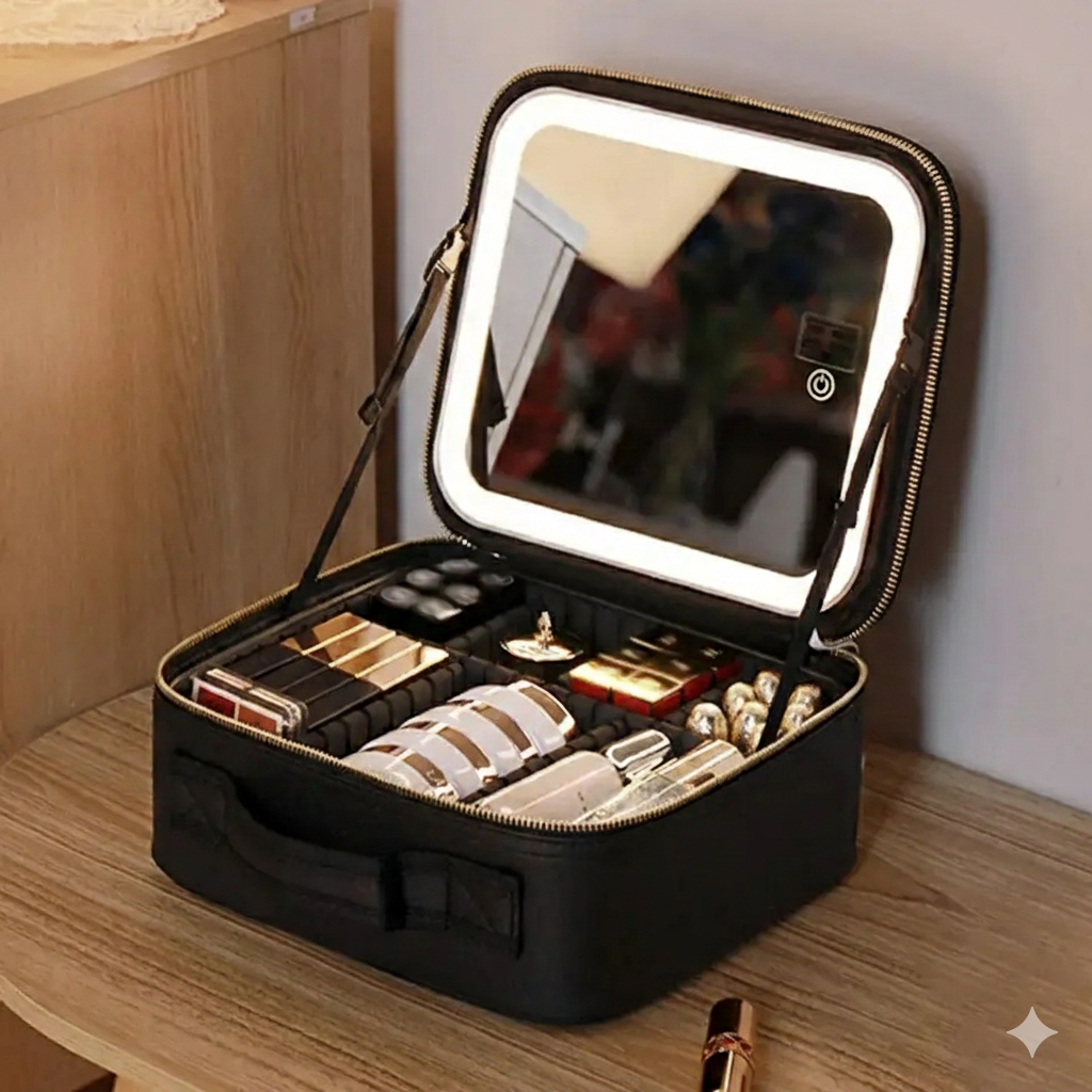 New Led Cosmetic Bag With Mirror