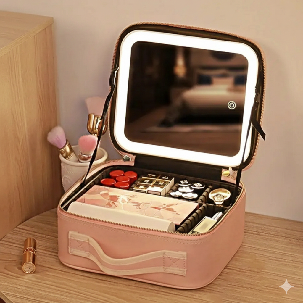 New Led Cosmetic Bag With Mirror