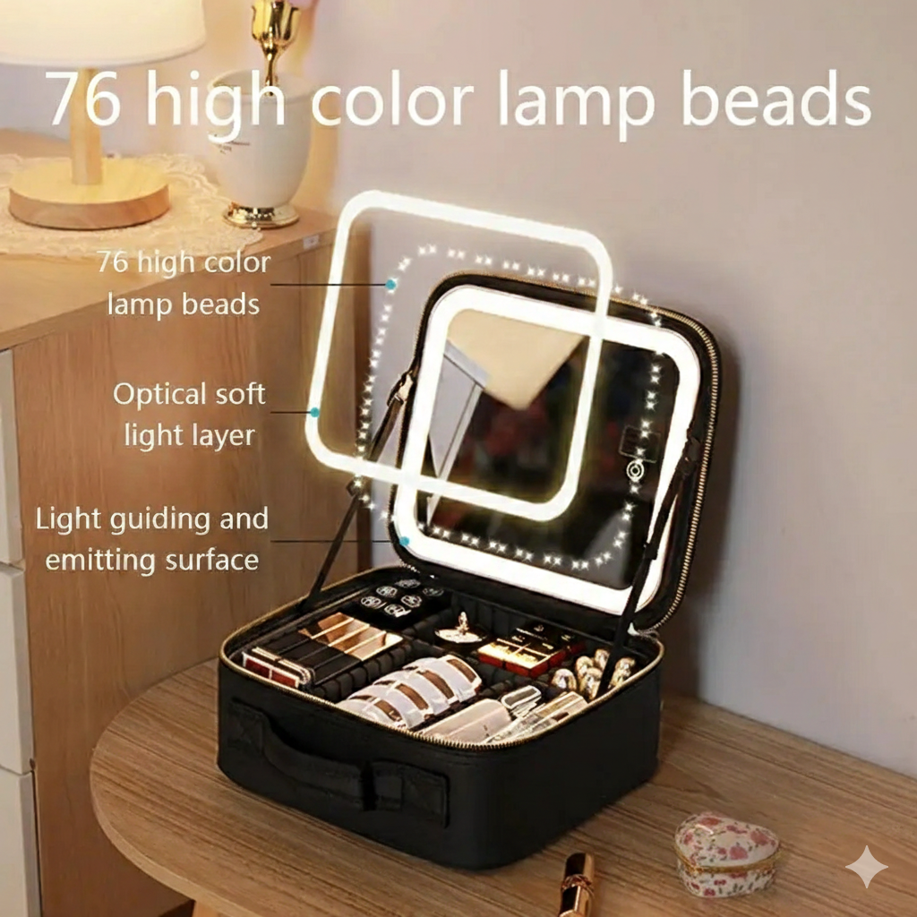 New Led Cosmetic Bag With Mirror