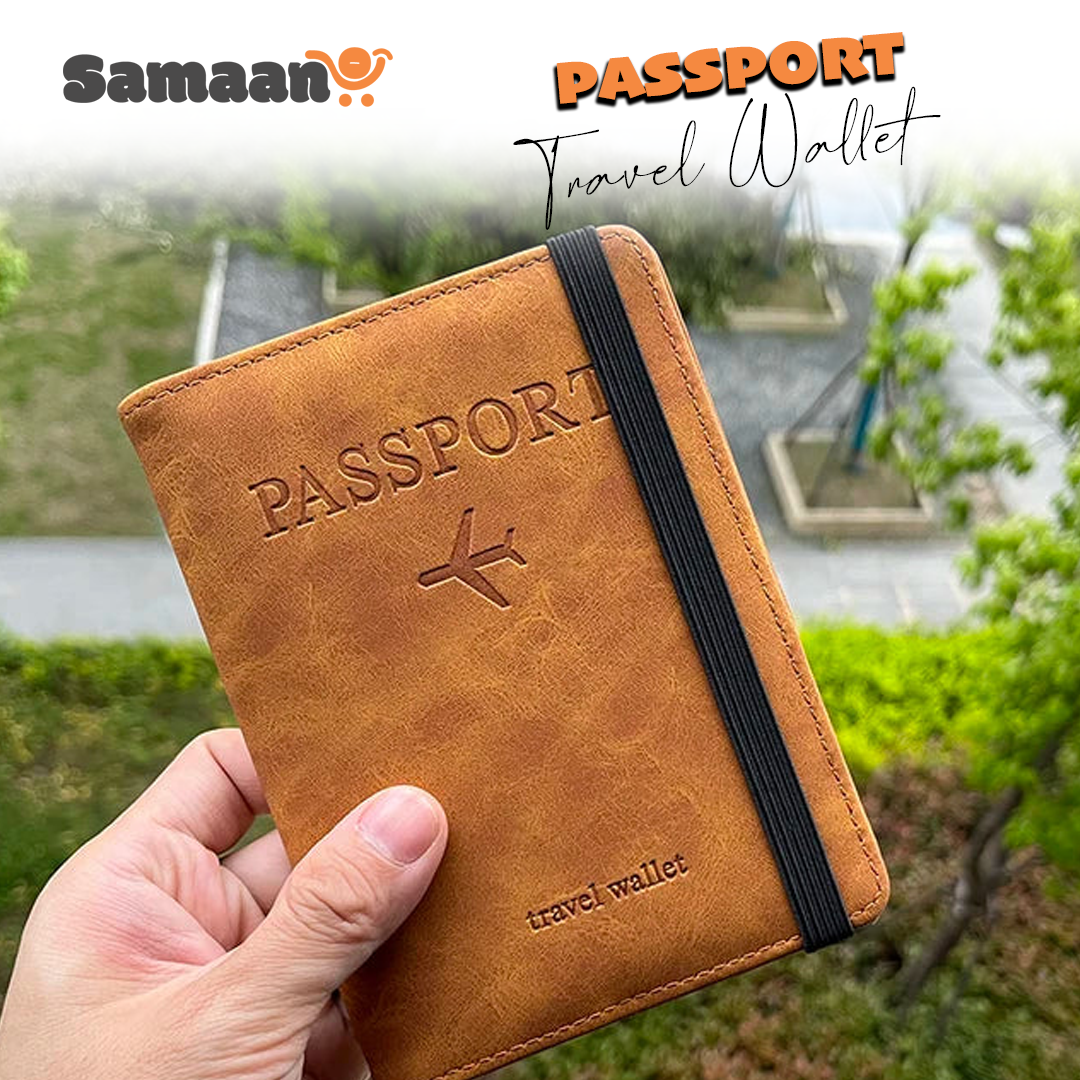 Portable travel passport holder