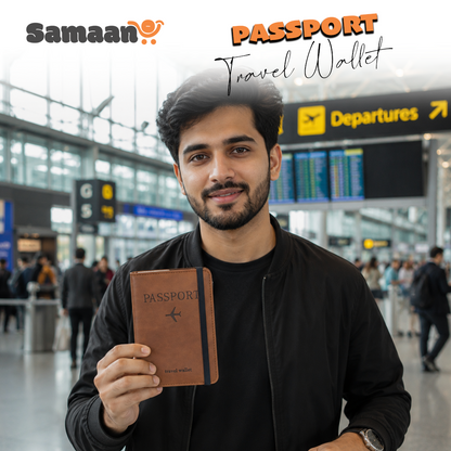 Portable travel passport holder