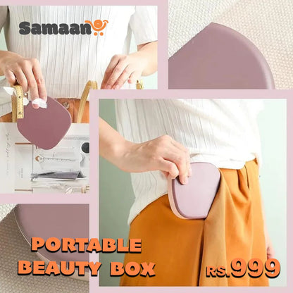 Portable Beauty Organizer with Mirror