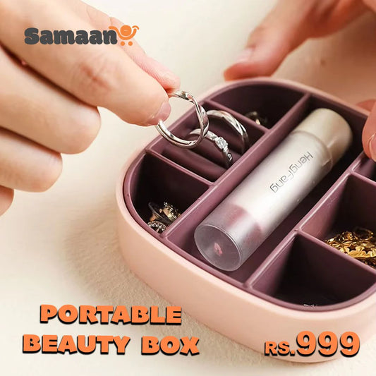 Portable Beauty Organizer with Mirror