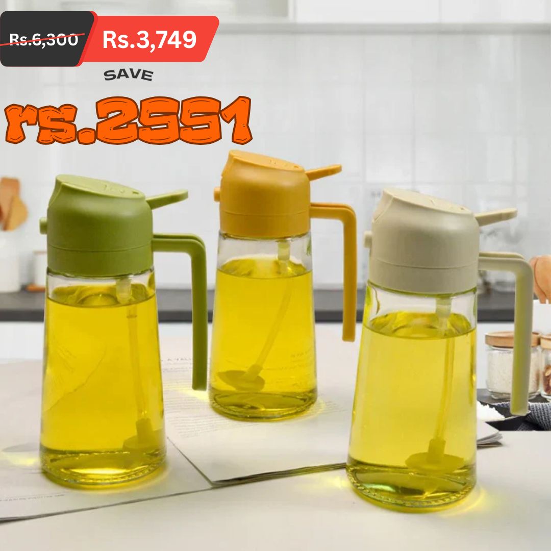 2-in-1 Glass Oil Sprayer Dispenser