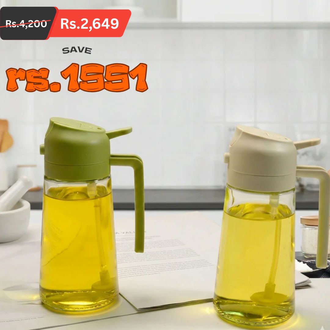 2-in-1 Glass Oil Sprayer Dispenser