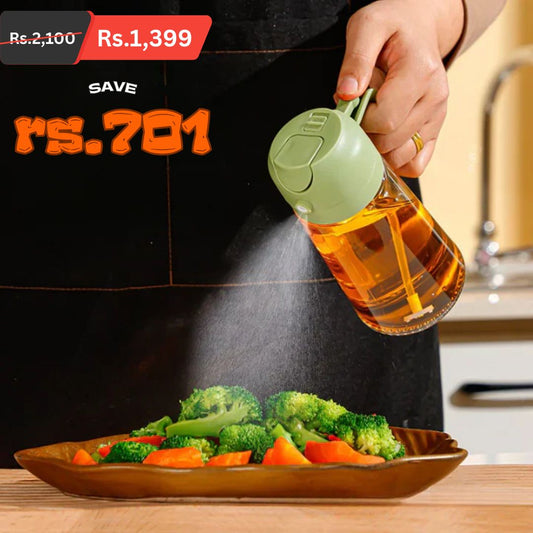 2-in-1 Glass Oil Sprayer Dispenser